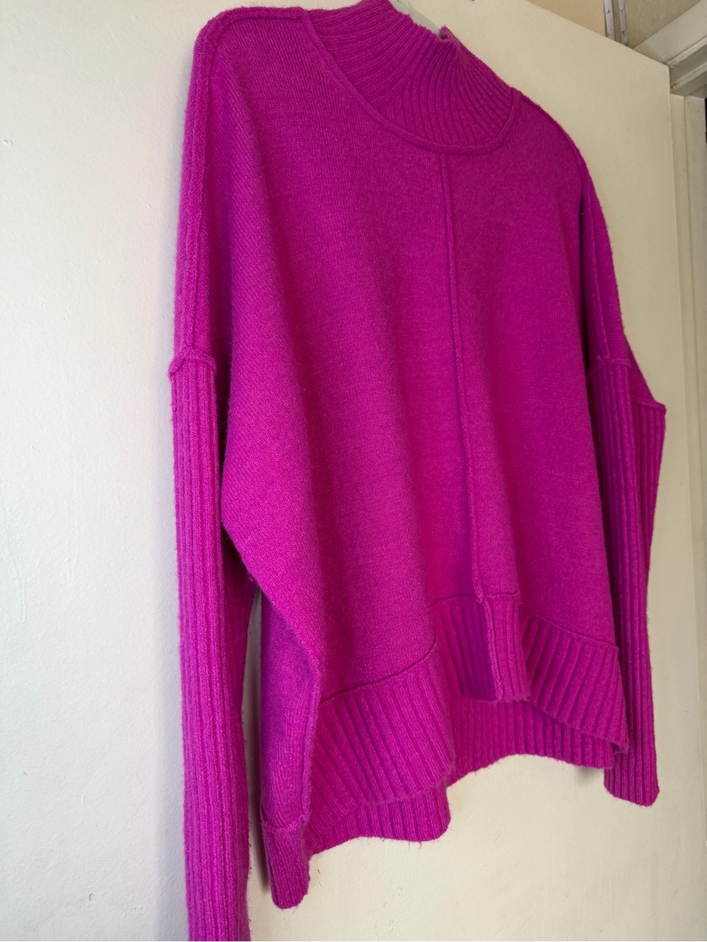 Maeve Anthropologie Fuchsia Wool Blend Sweater Size S - Picture 3 of 10